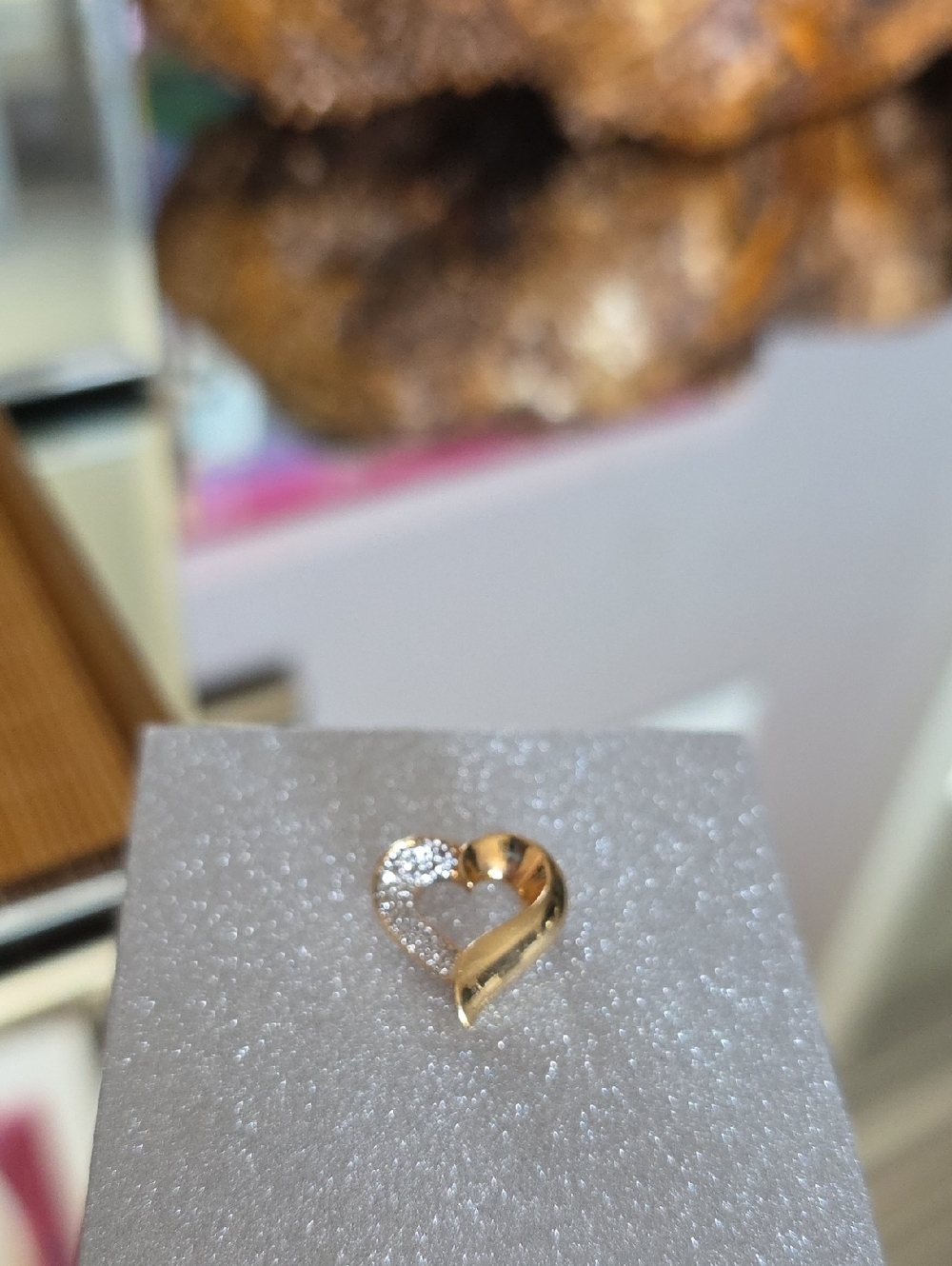 Gold Plated and Sterling Silver Heart Pendant Necklace Charm😆